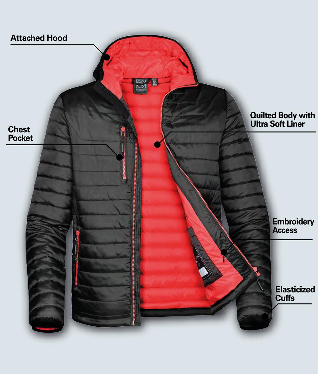 Gravity Thermal Jacket in Farbe Black/True Red