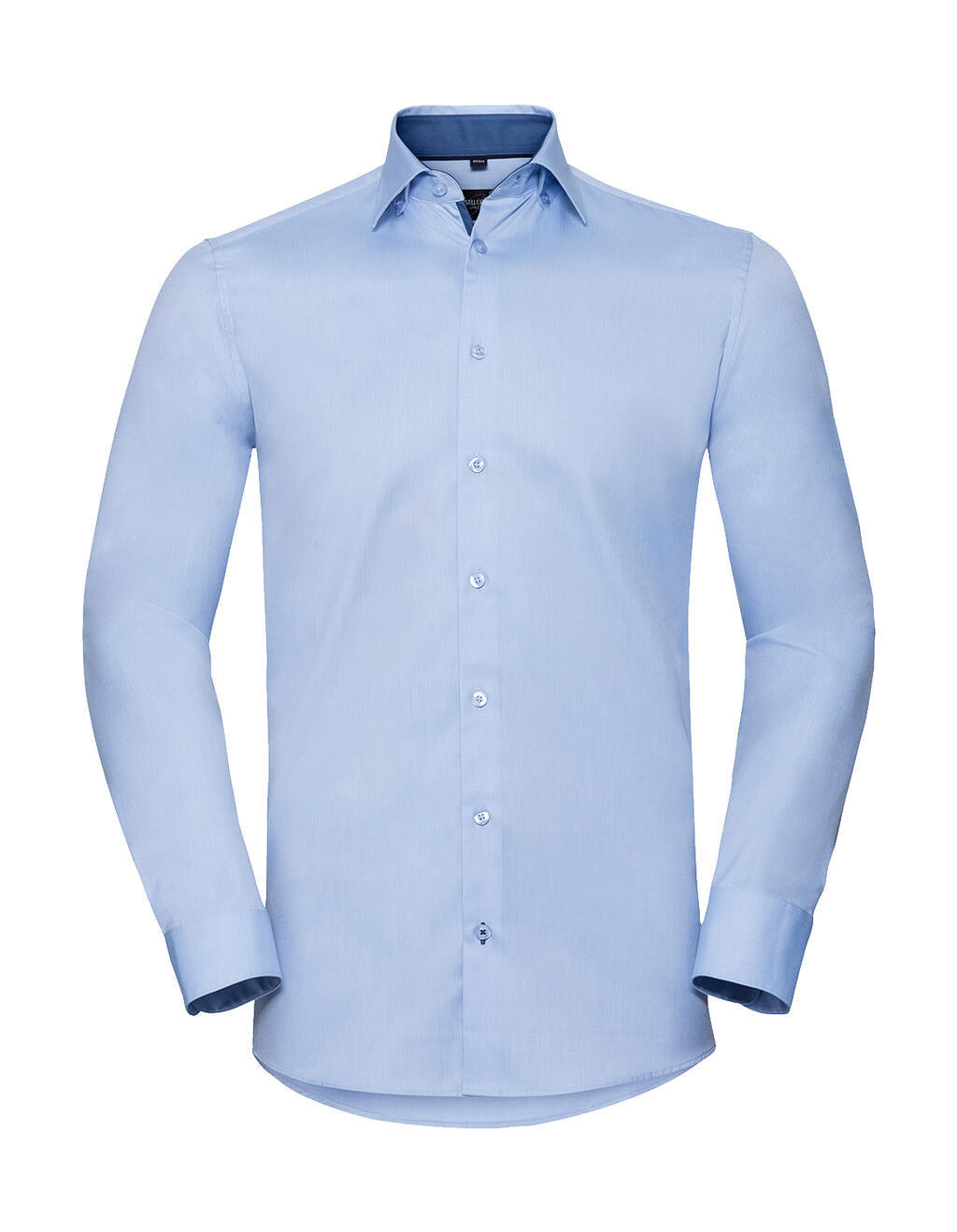 Tailored Contrast Herringbone Shirt LS in Farbe Light Blue/Mid Blue/Bright Navy