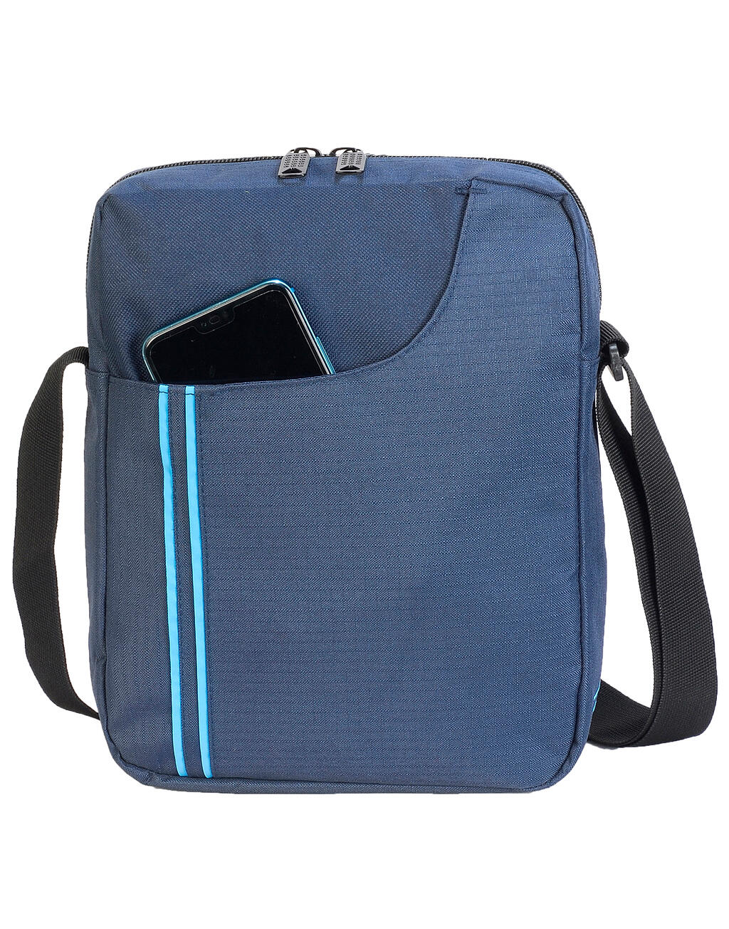 Rennes Messenger Pouch in Farbe Black/White