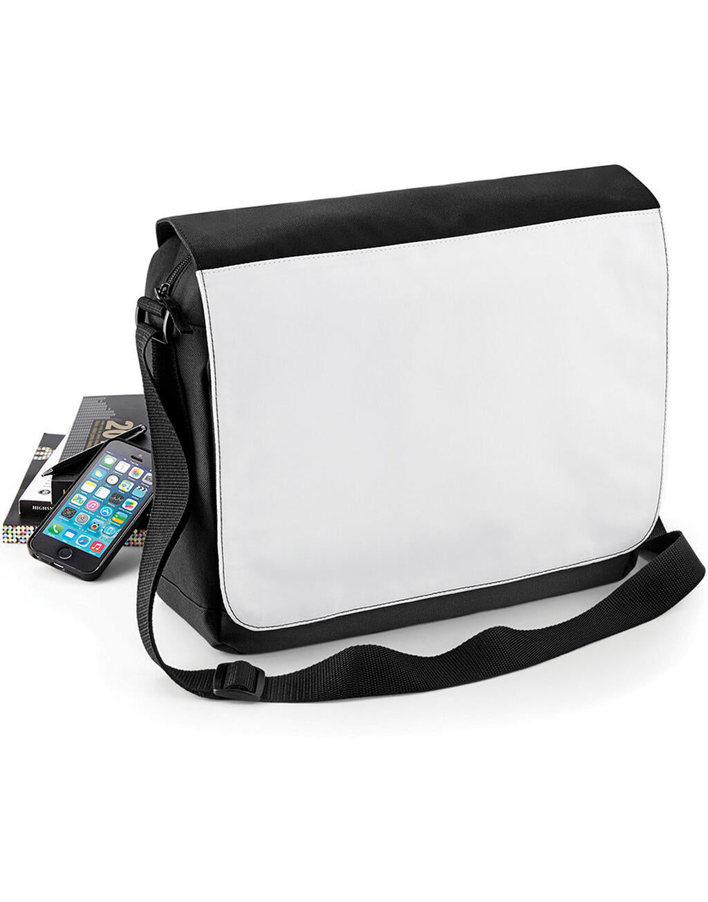 Sublimation Messenger Bag in Farbe Black
