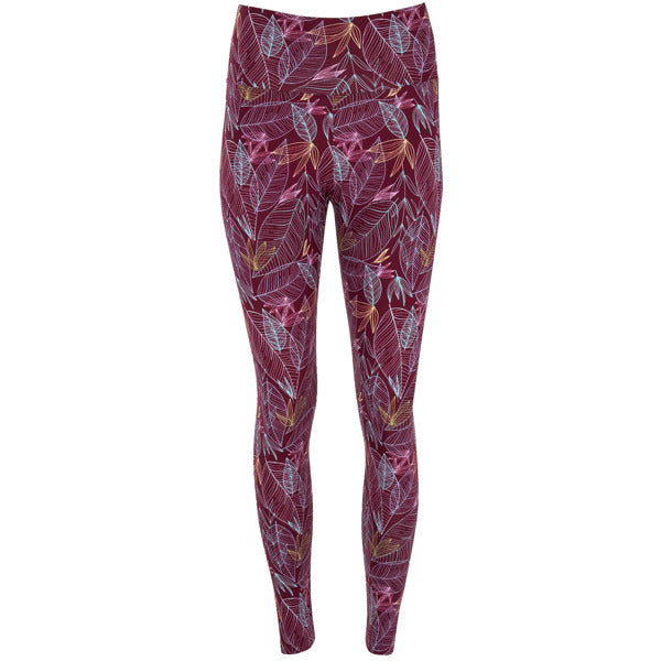 Leggings Cirene in Farbe Burgundy Leaf