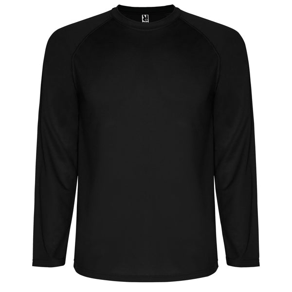 Langärmliges T-Shirt Montecarlo in Farbe Black