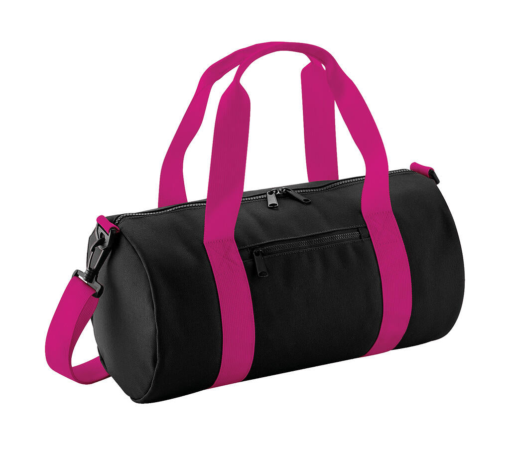 Mini Barrel Bag in Farbe Black/Fuchsia