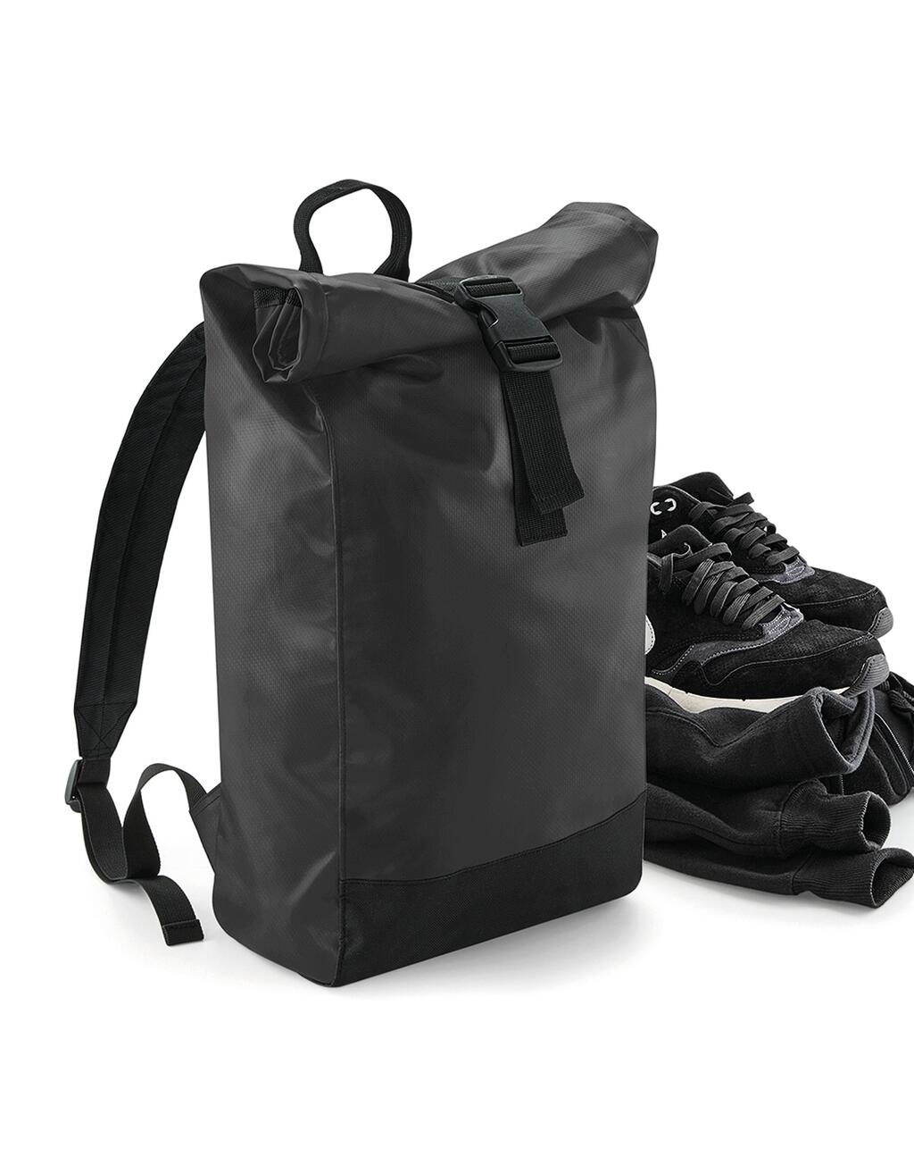Tarp Roll Top Backpack in Farbe Black