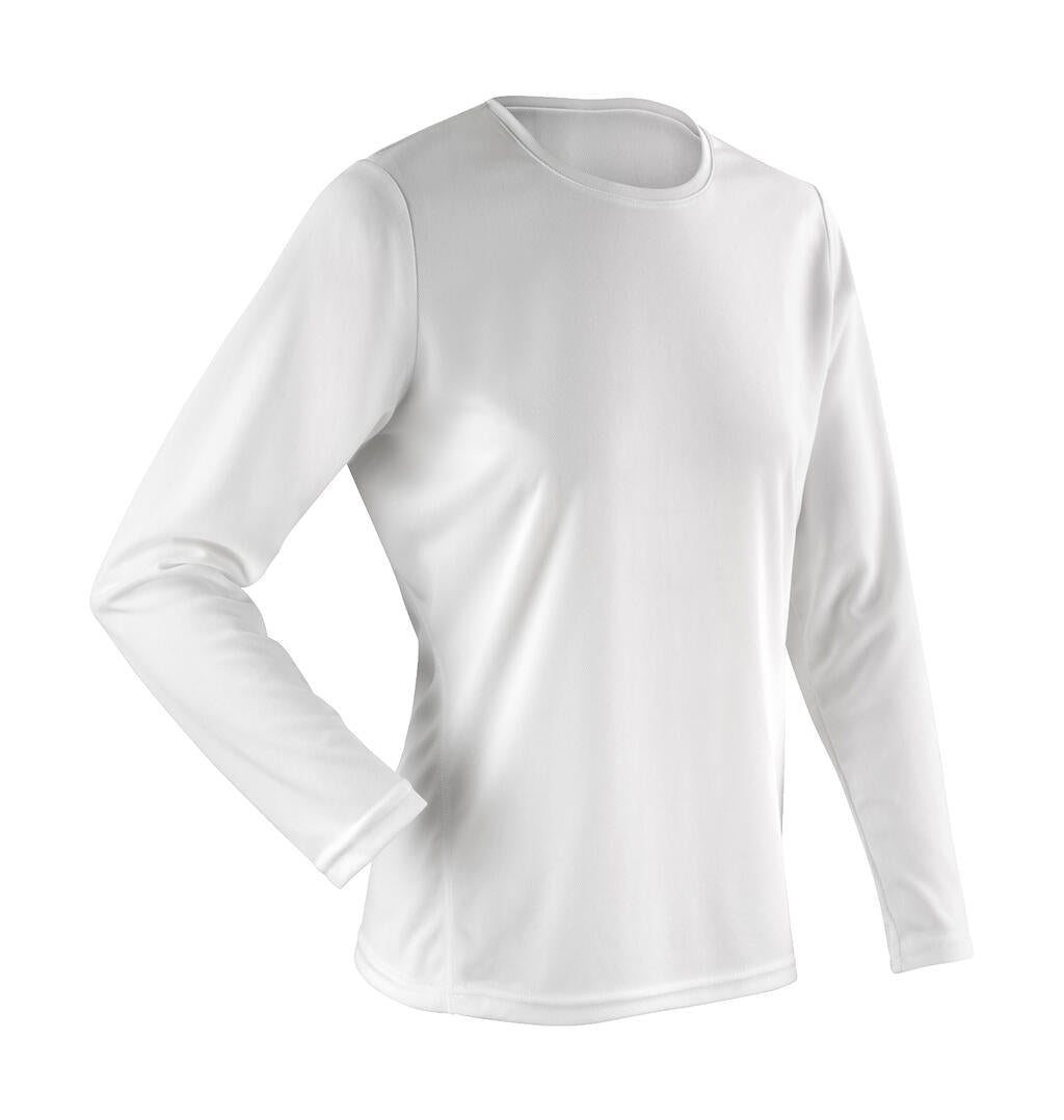 Ladies' Performance T-Shirt LS in Farbe White