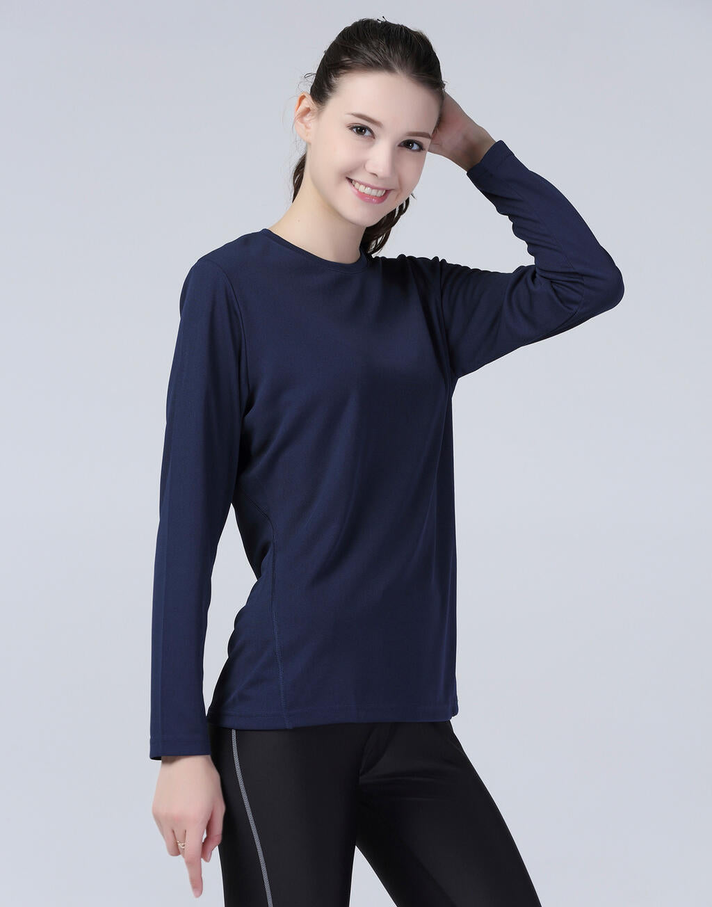 Ladies' Performance T-Shirt LS in Farbe White