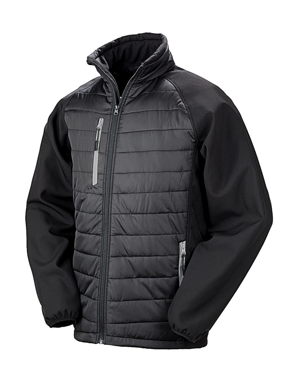 Black Compass Padded Softshell in Farbe Black/Grey