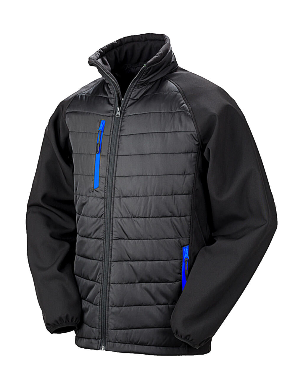 Black Compass Padded Softshell in Farbe Black/Royal
