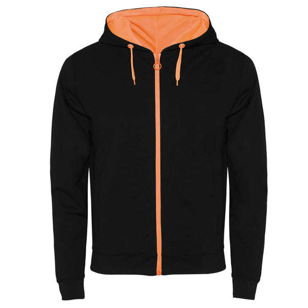 Pullover Fuji in Farbe Black/Fluor Orange