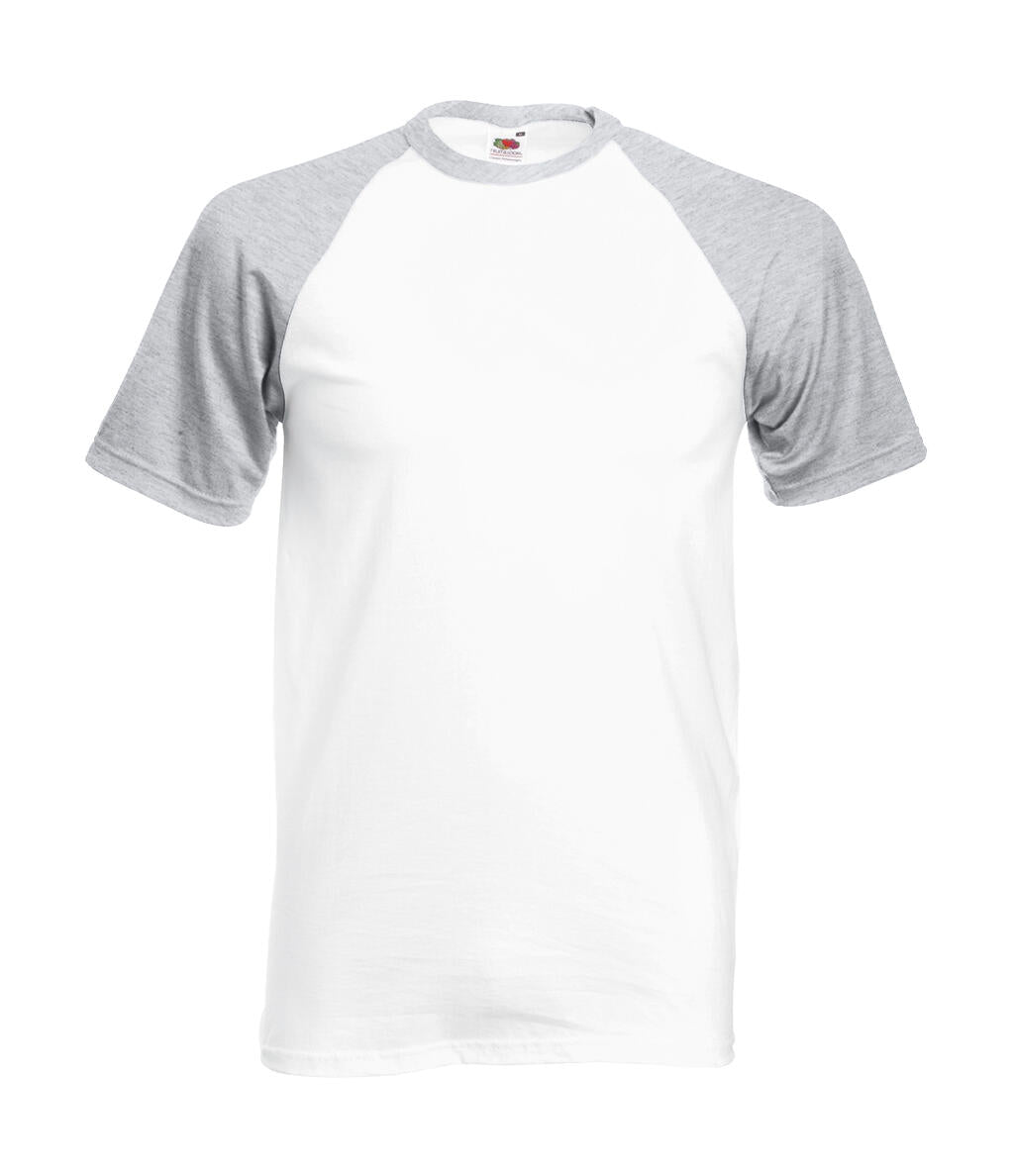 Valueweight Baseball T in Farbe White/Heather Grey