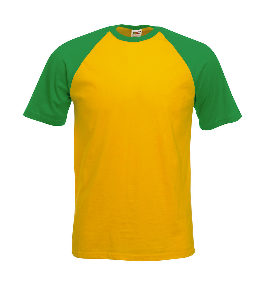 Valueweight Baseball T in Farbe Sunflower/Kelly Green