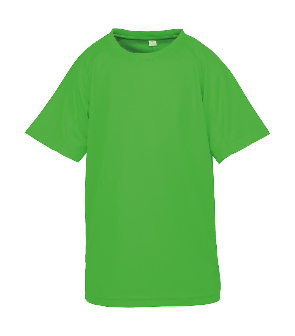 Junior Performance Aircool Tee in Farbe Flo Green