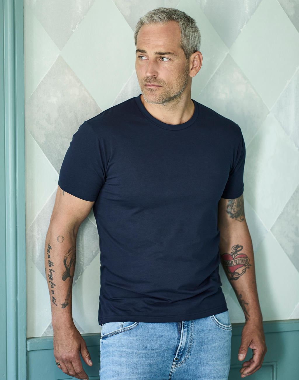 Stretch Tee in Farbe White