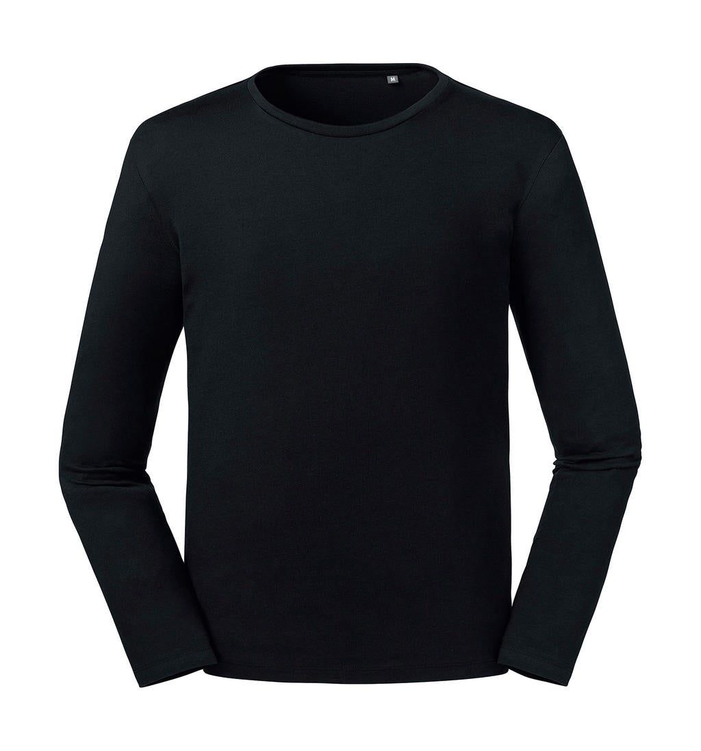Men's Pure Organic L/S Tee in Farbe Black