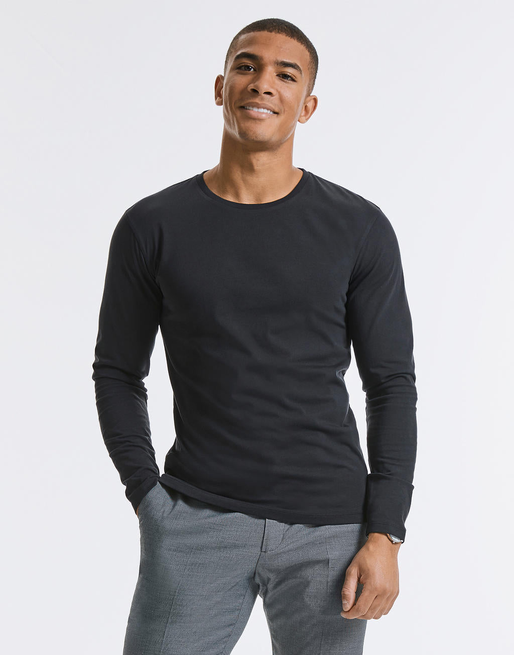 Men's Pure Organic L/S Tee in Farbe White
