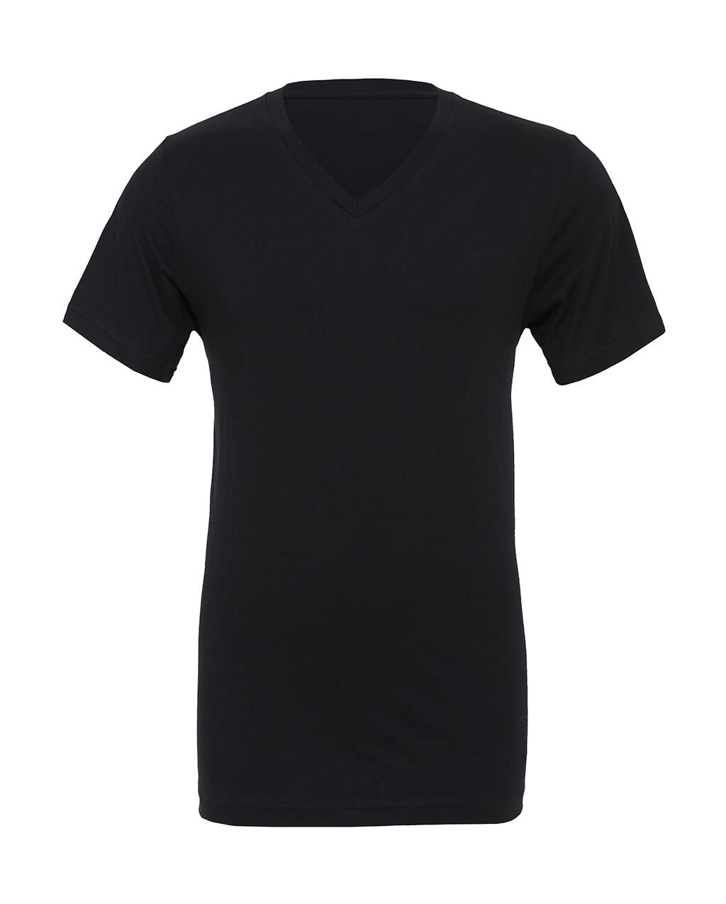Unisex Jersey V-Neck T-Shirt in Farbe Black