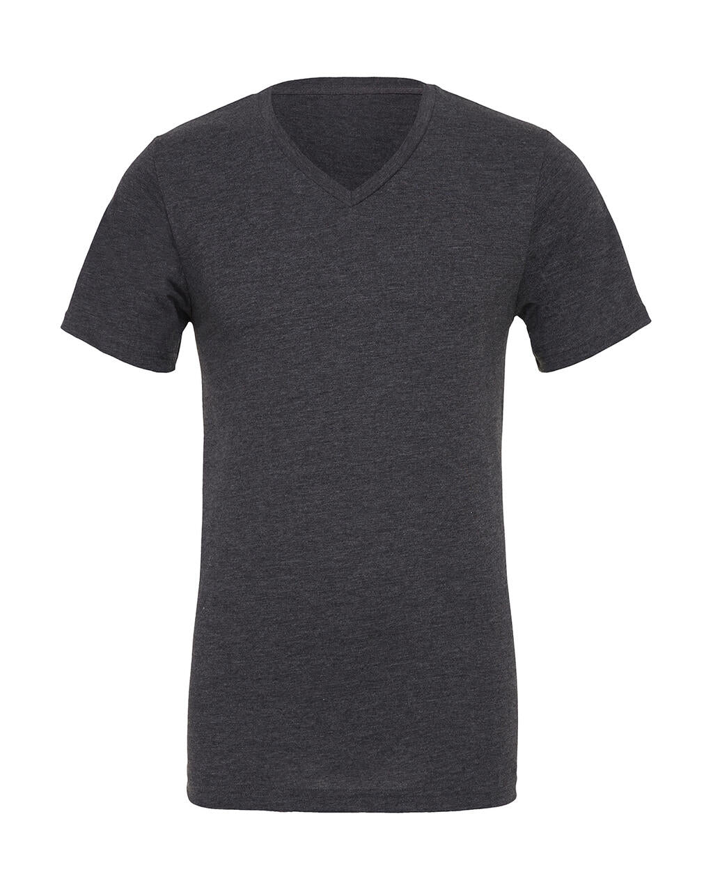 Unisex Jersey V-Neck T-Shirt in Farbe Dark Grey Heather