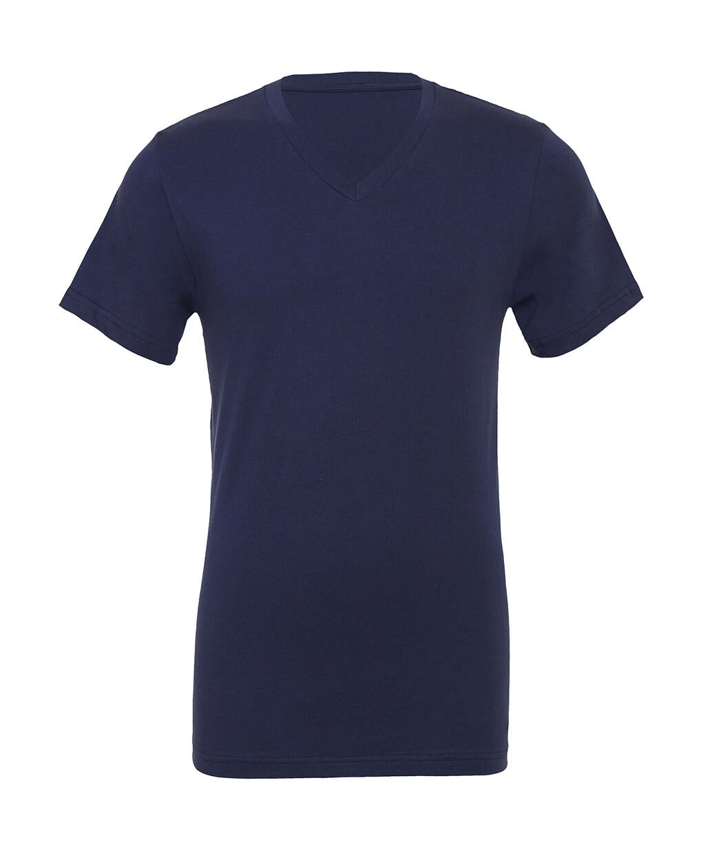 Unisex Jersey V-Neck T-Shirt in Farbe Navy