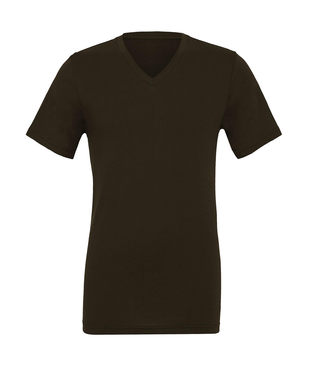 Unisex Jersey V-Neck T-Shirt in Farbe Brown