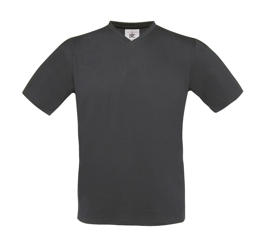Exact V-neck T-Shirt in Farbe Dark Grey