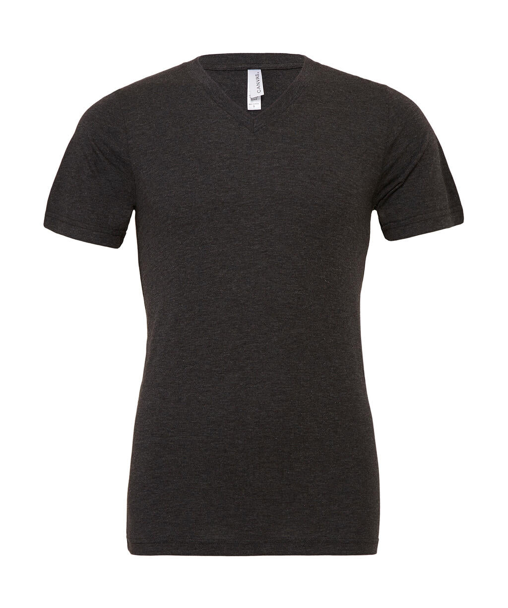 Unisex Triblend V-Neck T-Shirt in Farbe Charcoal-Black Triblend