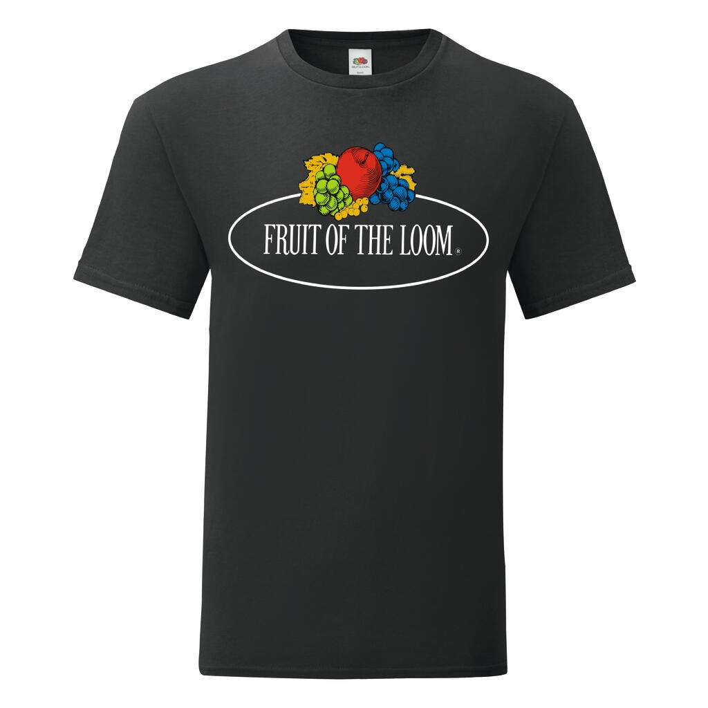 Vintage T Large Logo Print in Farbe Black