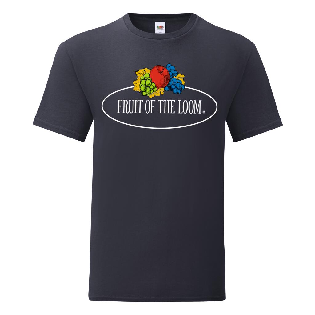 Vintage T Large Logo Print in Farbe Deep Navy