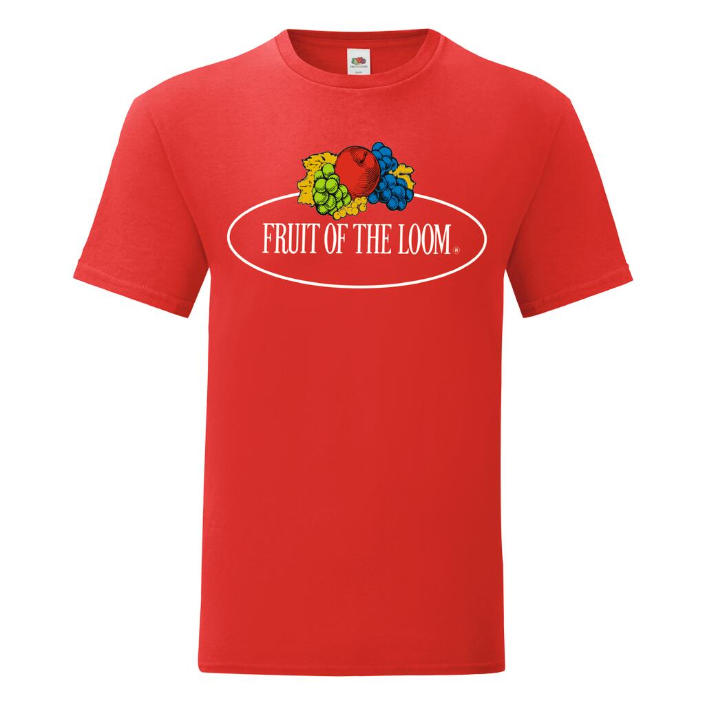 Vintage T Large Logo Print in Farbe Red