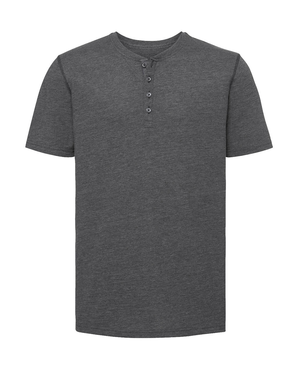 Men's Henley HD T in Farbe Grey Marl