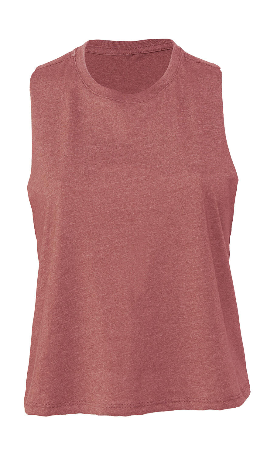 Women's Racerback Cropped Tank in Farbe Heather Mauve