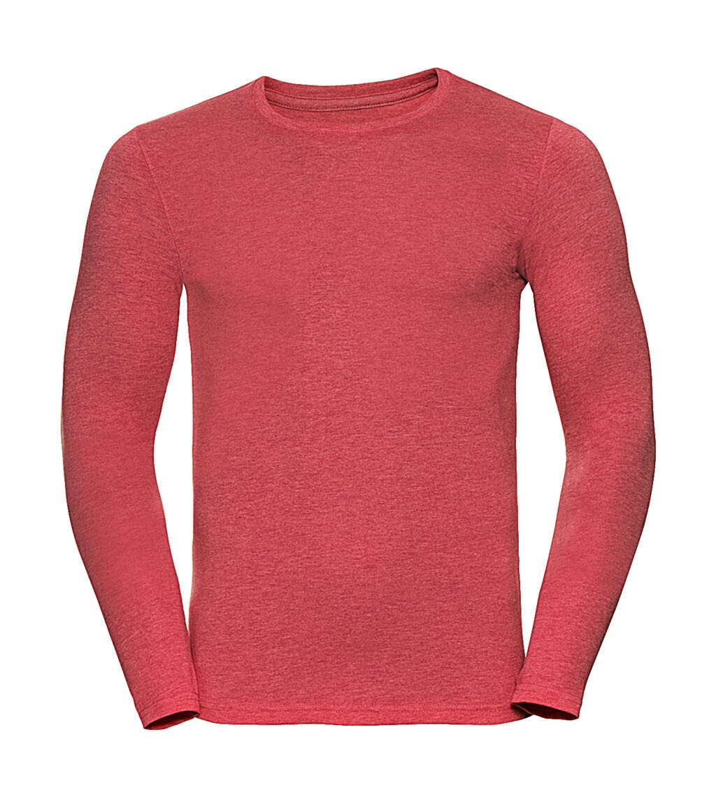 Men’s Long Sleeve HD T in Farbe Red Marl