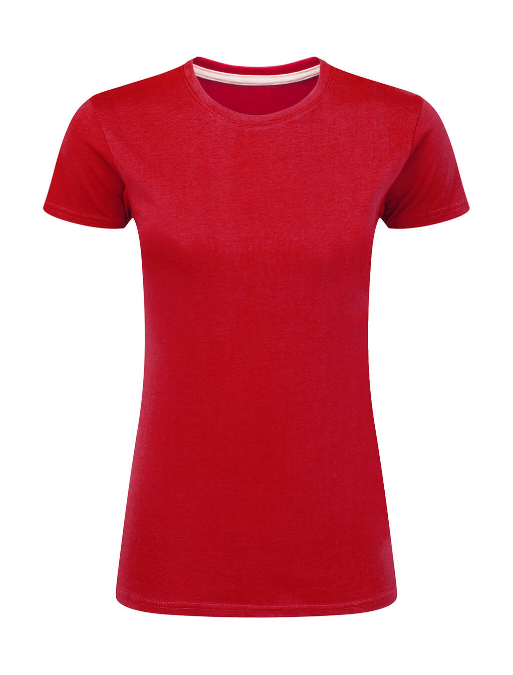 Signature Tagless Tee Women in Farbe Red