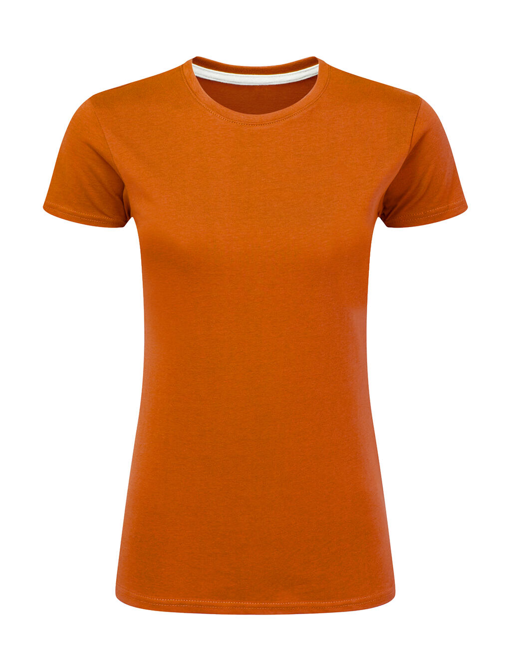 Signature Tagless Tee Women in Farbe Orange