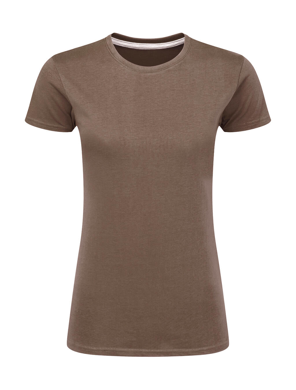 Signature Tagless Tee Women in Farbe Deep Taupe