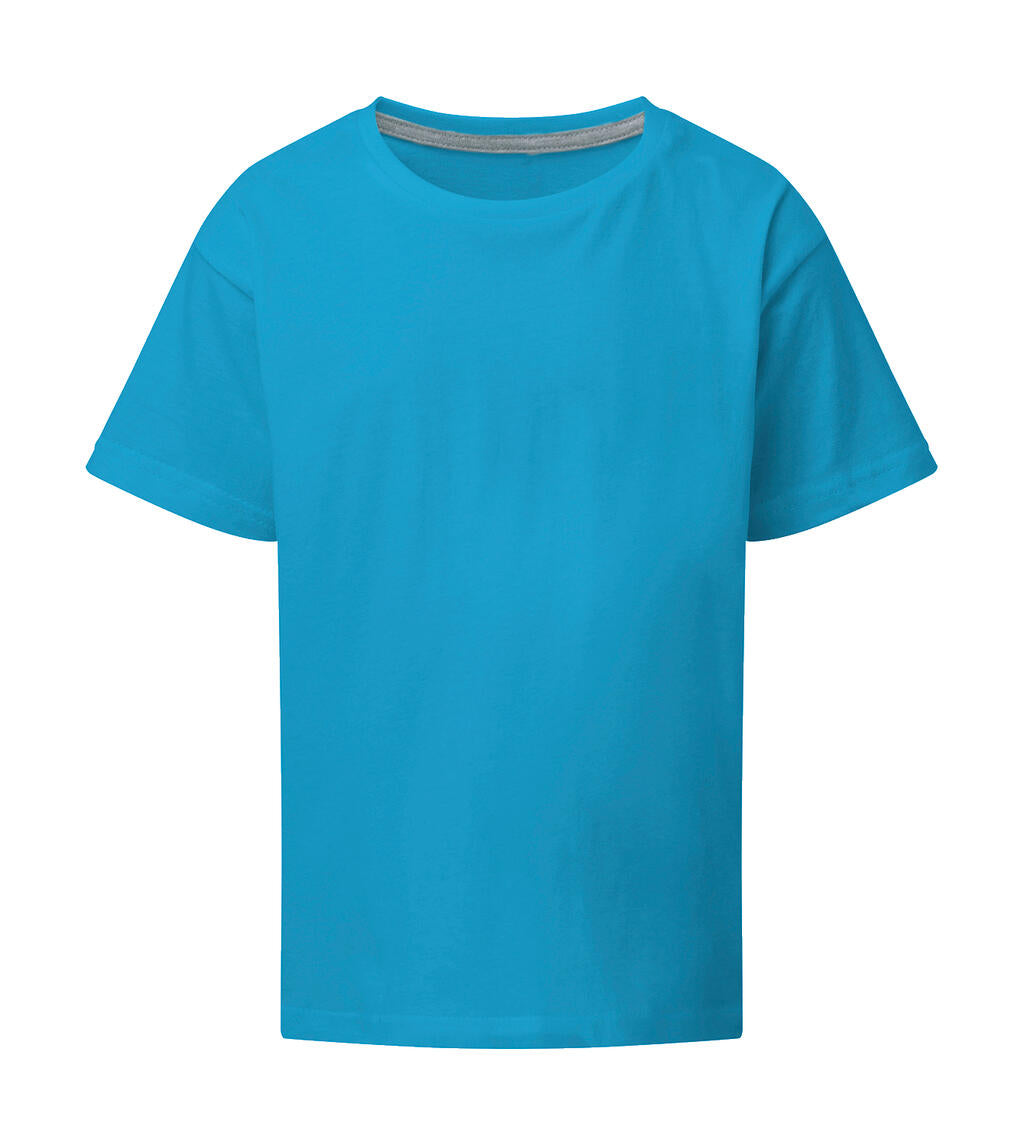 Signature Tagless Tee Kids in Farbe Turquoise