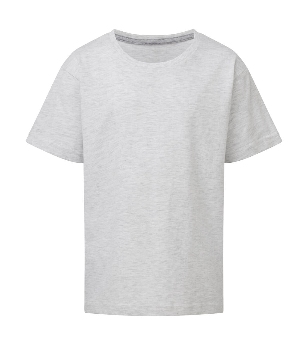 Signature Tagless Tee Kids in Farbe Ash Grey