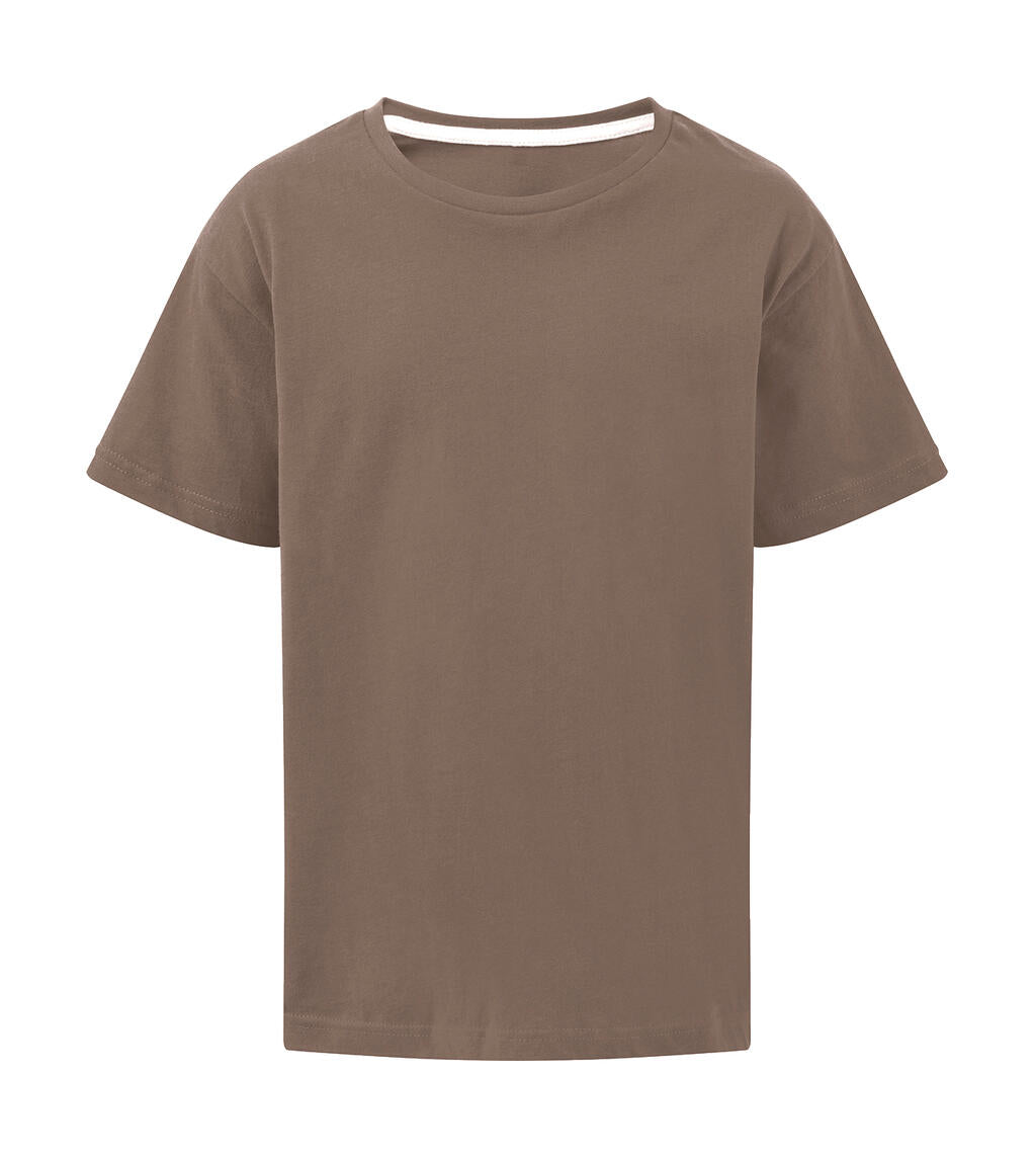 Signature Tagless Tee Kids in Farbe Deep Taupe