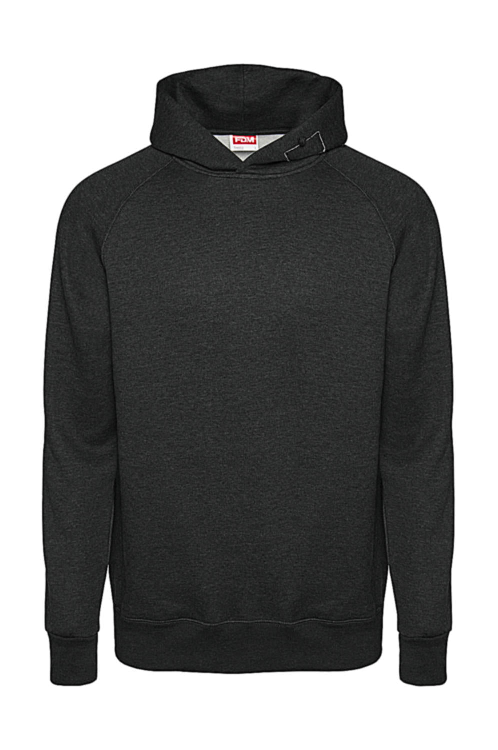 Tagless Media Hoodie in Farbe Heather Black