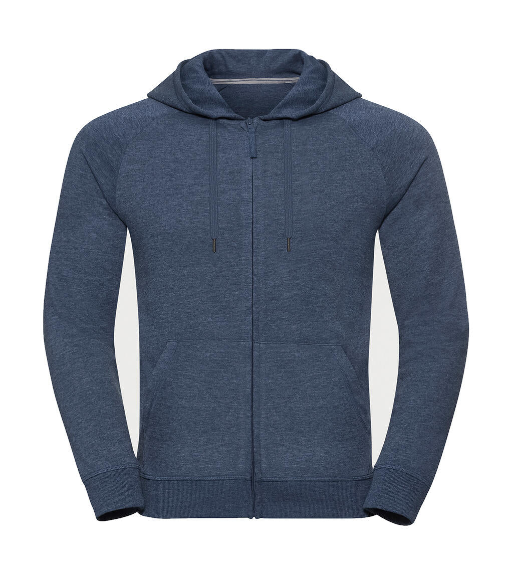 Men's HD Zipped Hood Sweat in Farbe Bright Navy Marl