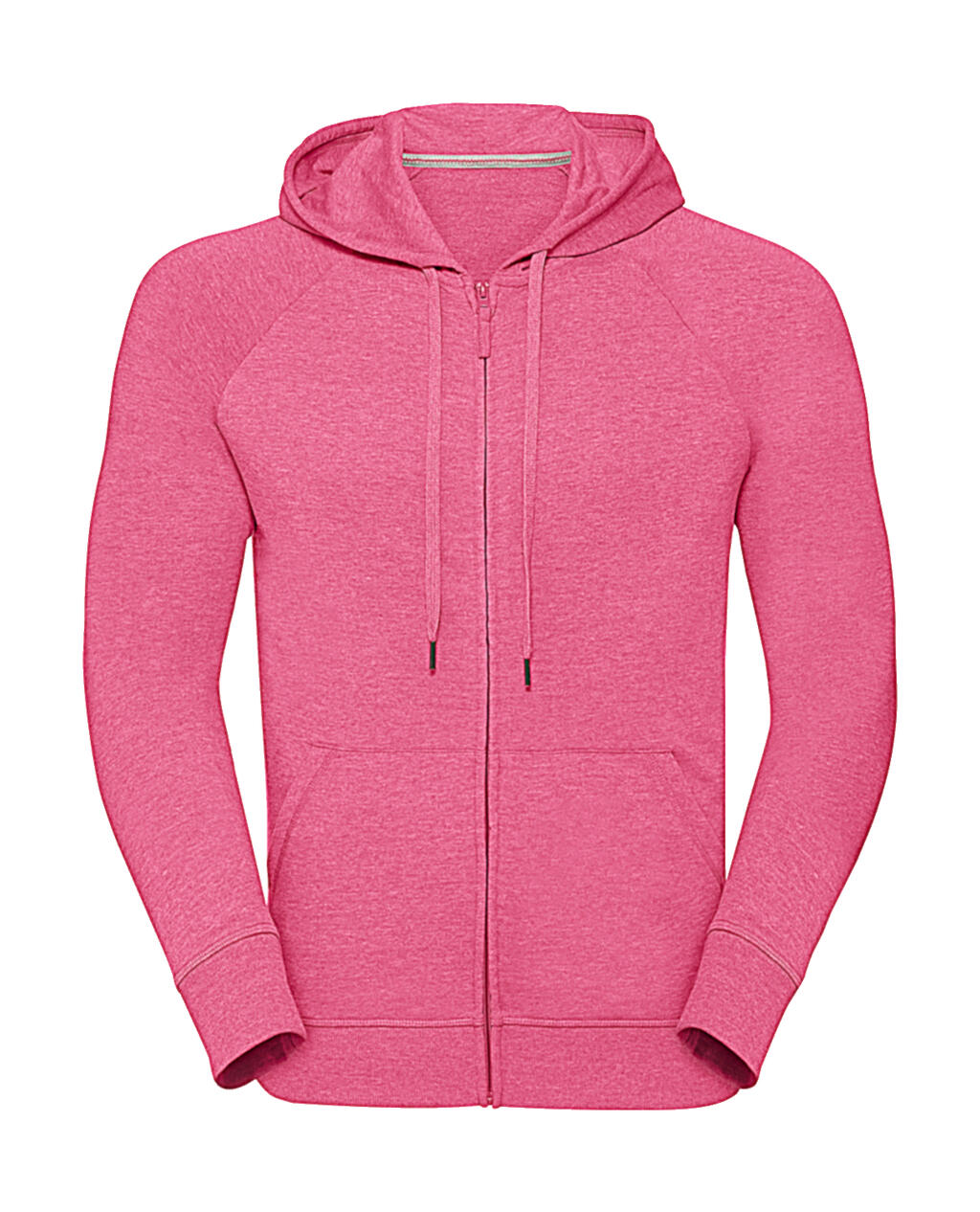 Men's HD Zipped Hood Sweat in Farbe Pink Marl