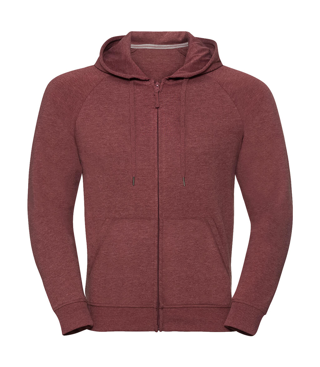 Men's HD Zipped Hood Sweat in Farbe Maroon Marl