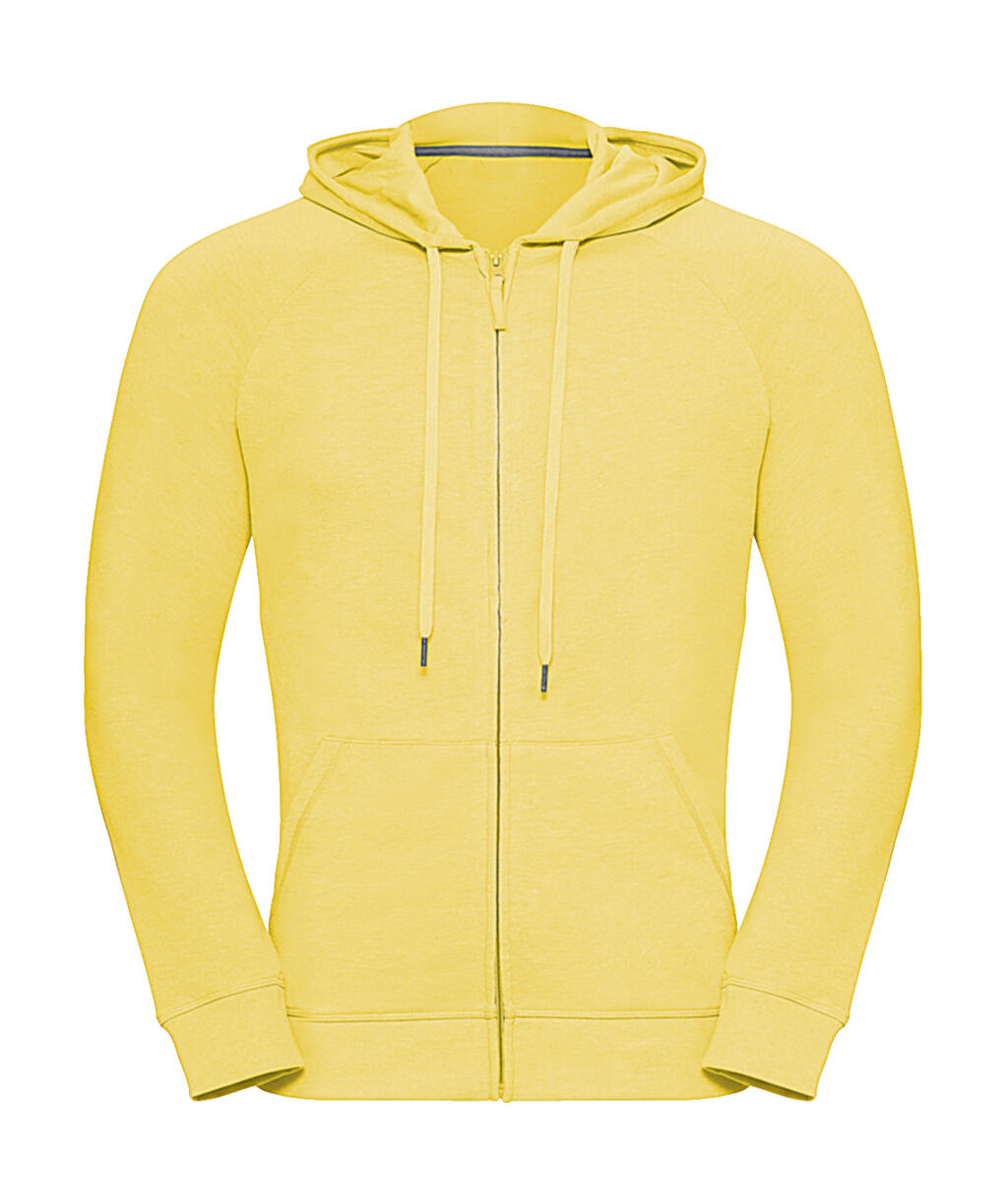 Men's HD Zipped Hood Sweat in Farbe Yellow Marl