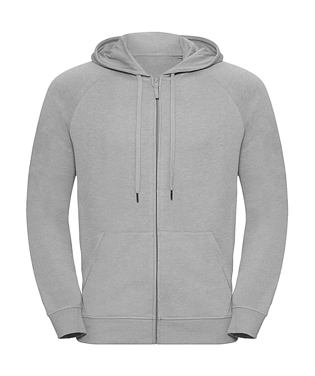 Men's HD Zipped Hood Sweat in Farbe Silver Marl