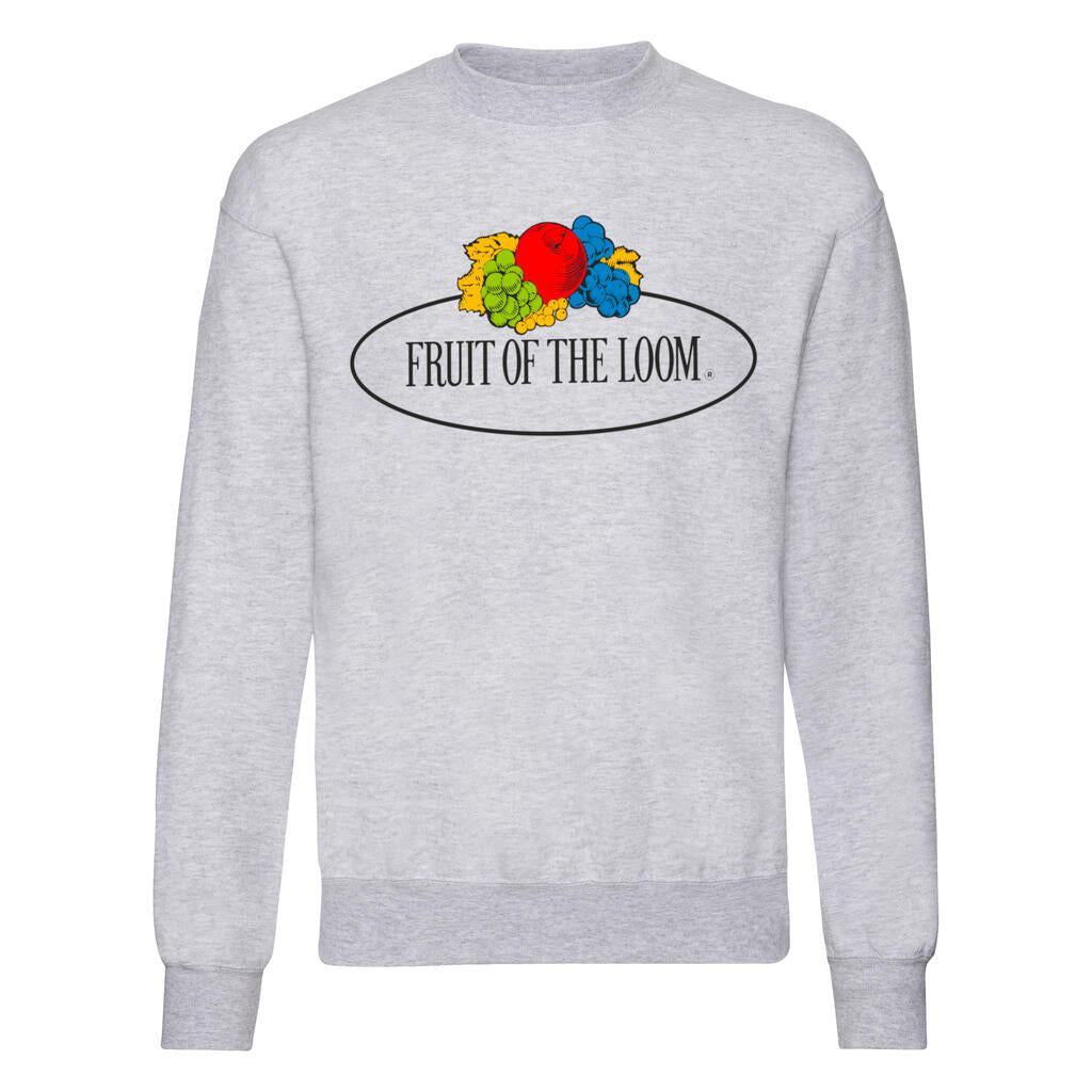 Vintage Sweat Set In Large Logo Print in Farbe Heather Grey