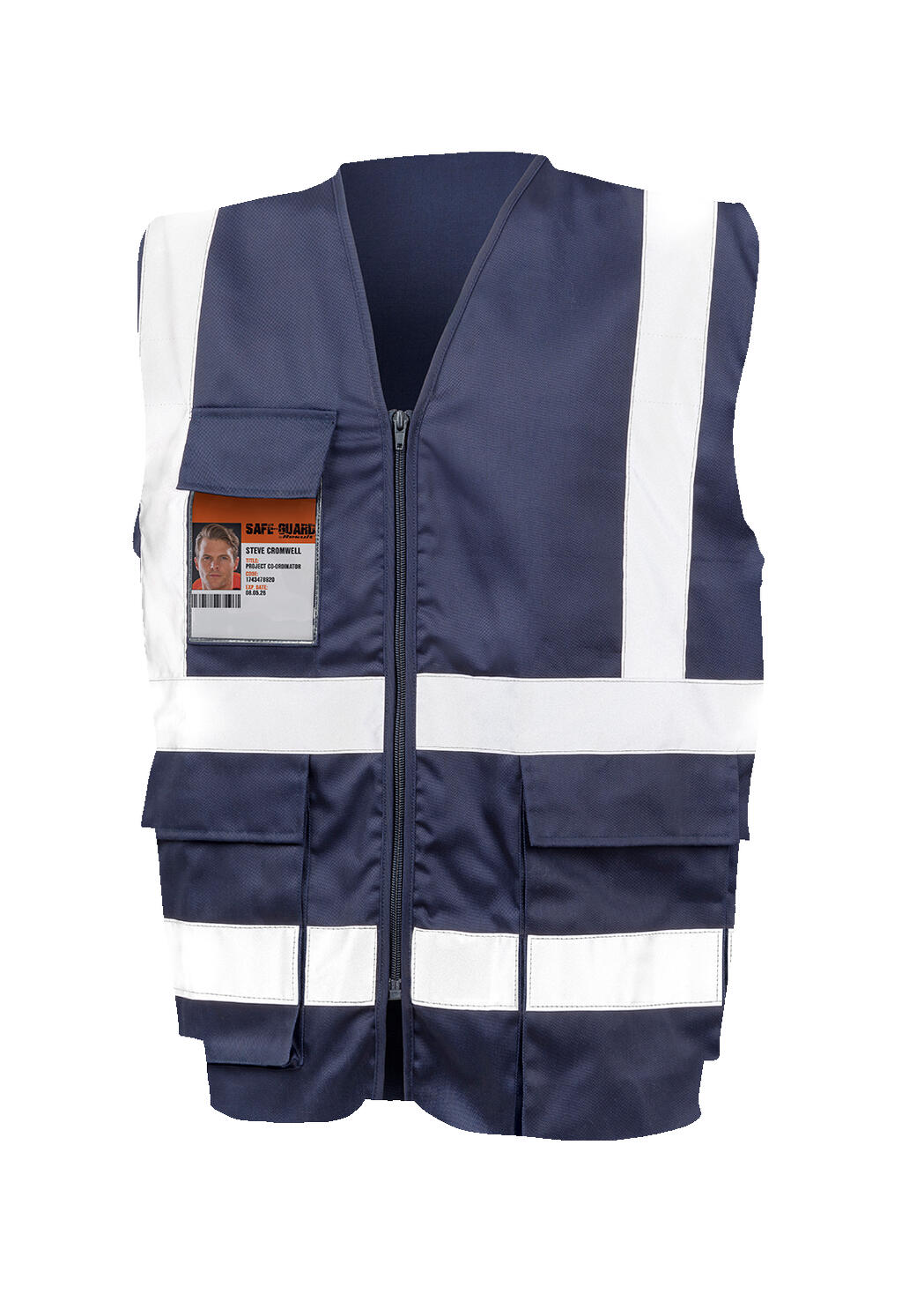 Heavy Duty Polycotton Security Vest in Farbe Navy