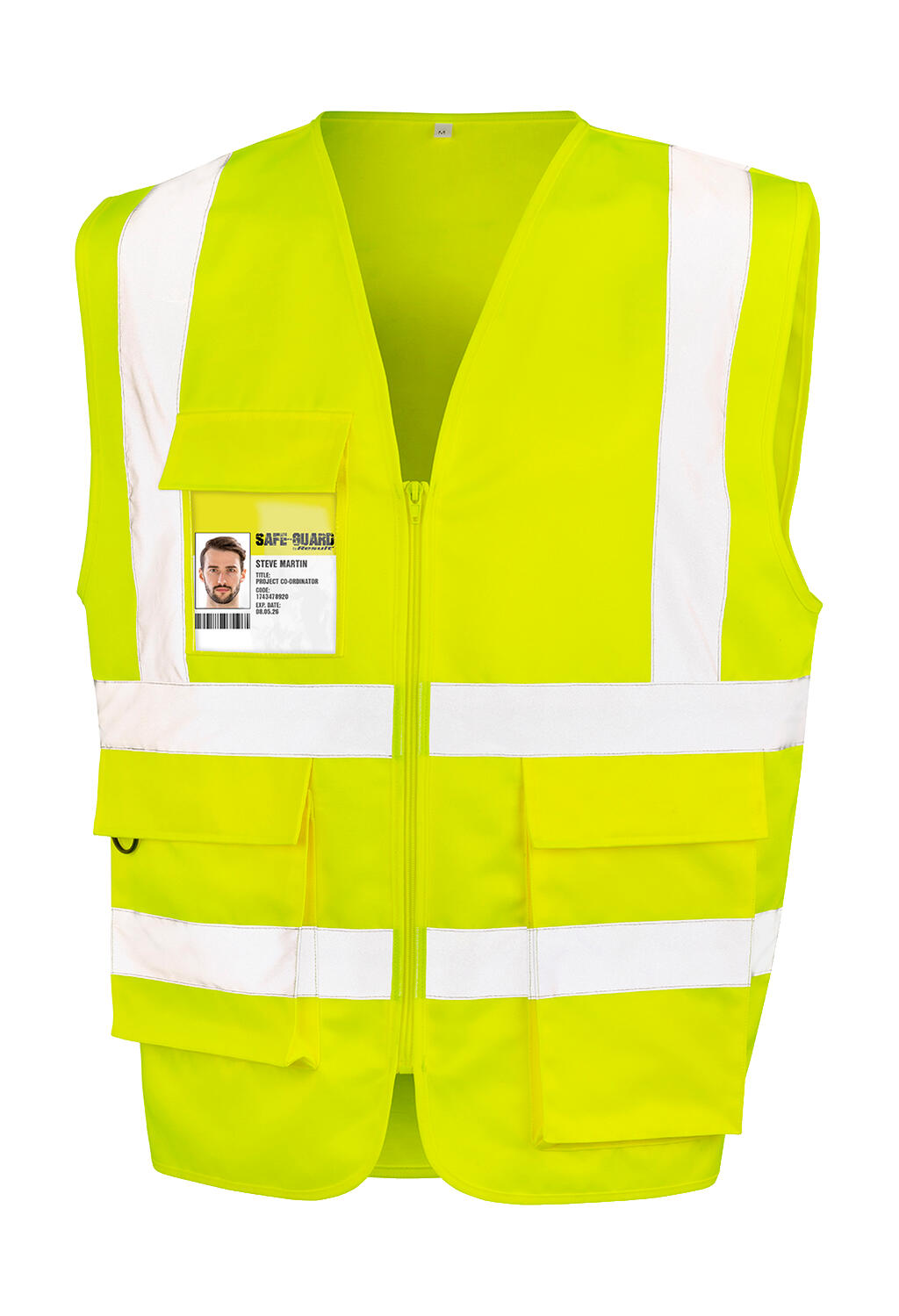 Heavy Duty Polycotton Security Vest in Farbe Fluorescent Yellow