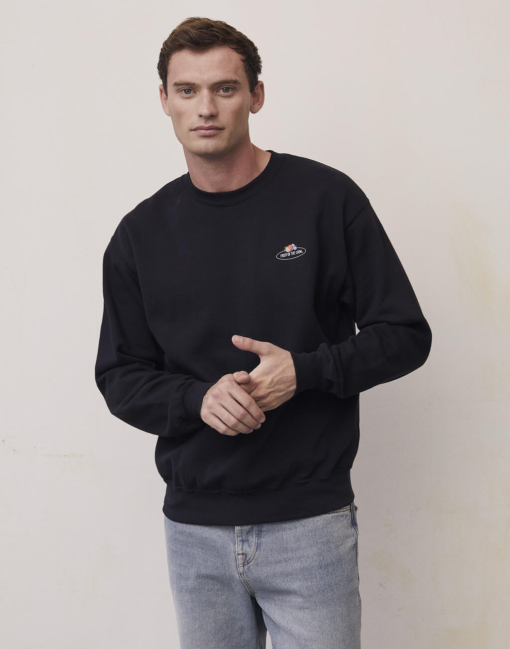 Vintage Sweat Set In Small Logo Print in Farbe White