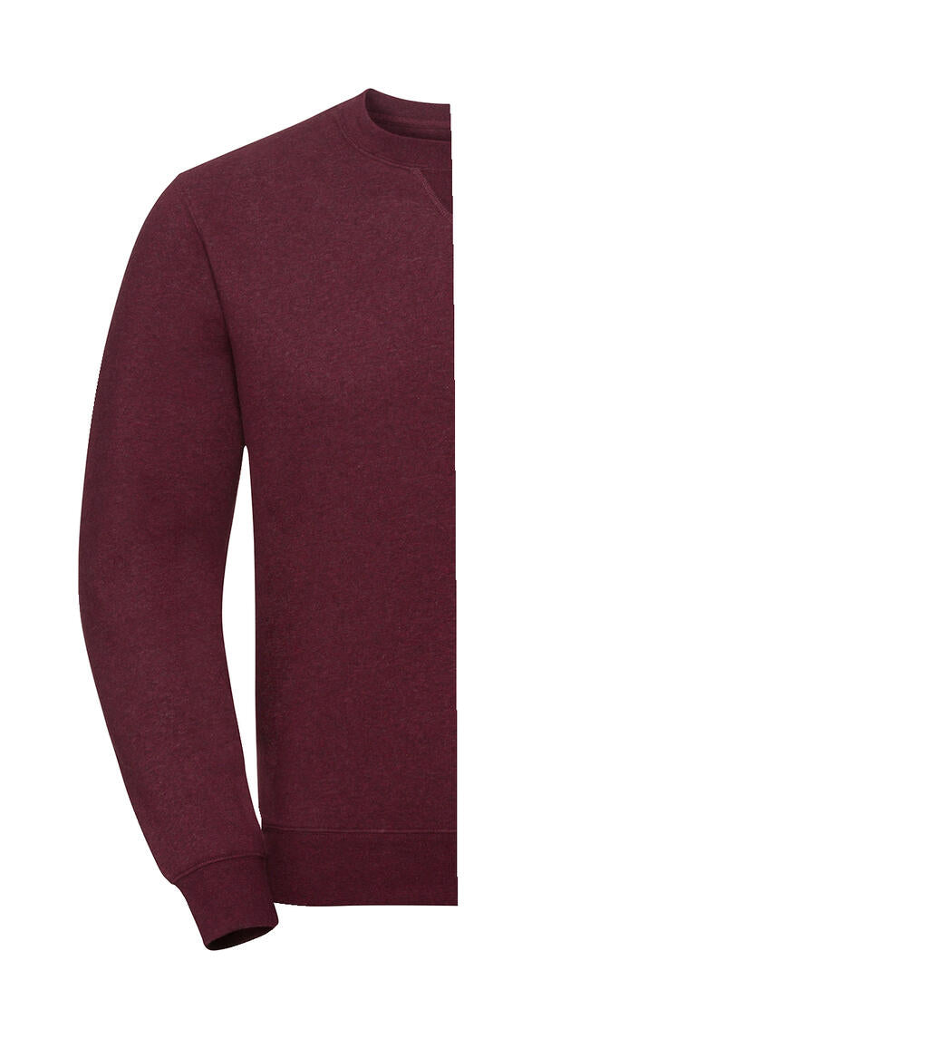 Authentic Melange Sweat in Farbe Burgundy Melange