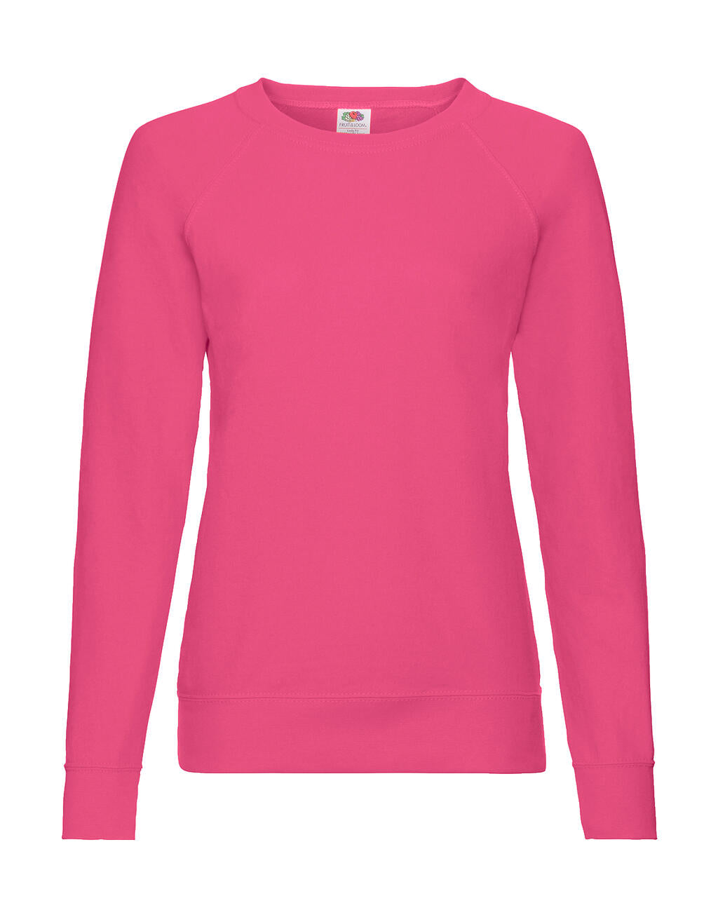 Ladies' Lightweight Raglan Sweat in Farbe Fuchsia