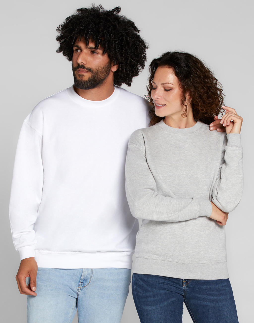Unisex Crew Sweat in Farbe White